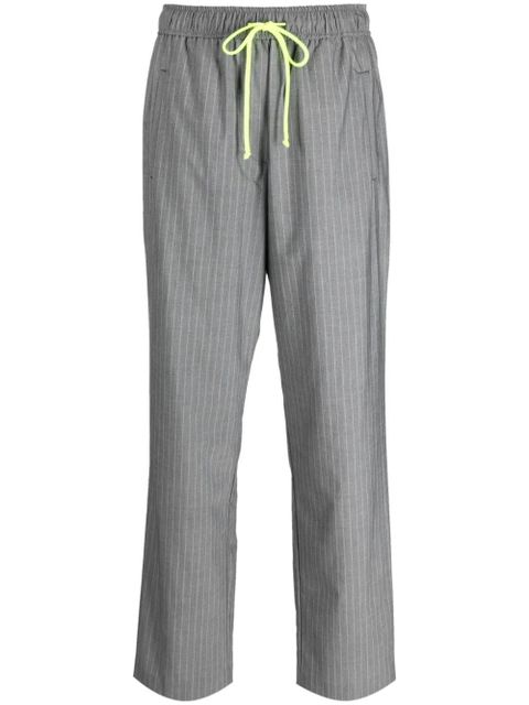 Essentiel Antwerp pinstripe-pattern drawstring-waist trousers - Grey - zdjęcie produktu nr 1
