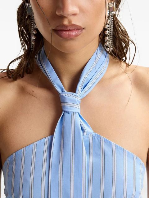 Essentiel Antwerp tie-fastening striped-pattern top - Blue
