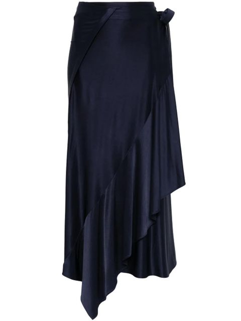 Rabanne satined midi skirt - Blue - zdjęcie produktu nr 1