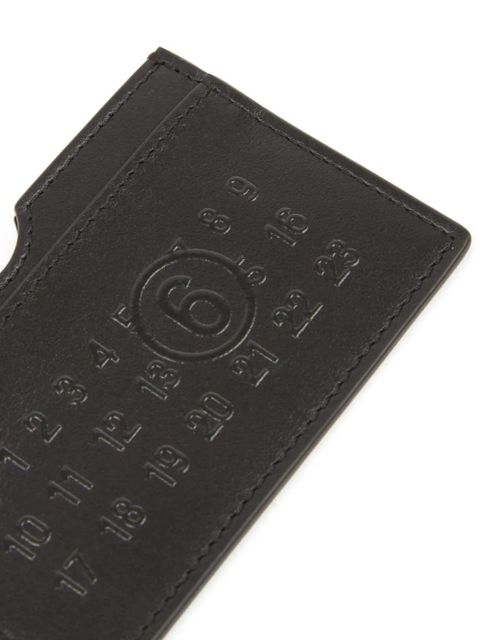 MM6 Maison Margiela Numeric logo-embossed card holder - Black