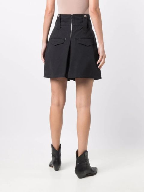 ISABEL MARANT A-line cotton shorts - Black