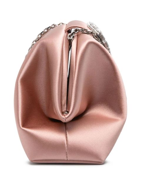 Amina Muaddi Camelia embellished clutch bag - Pink