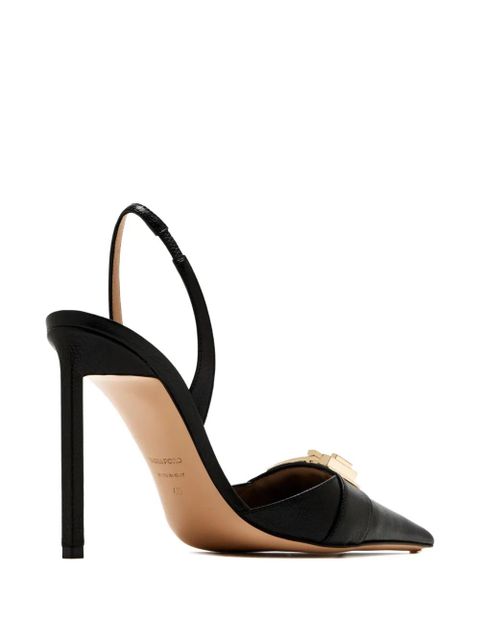 TOM FORD 105mm buckle leather pumps - Black