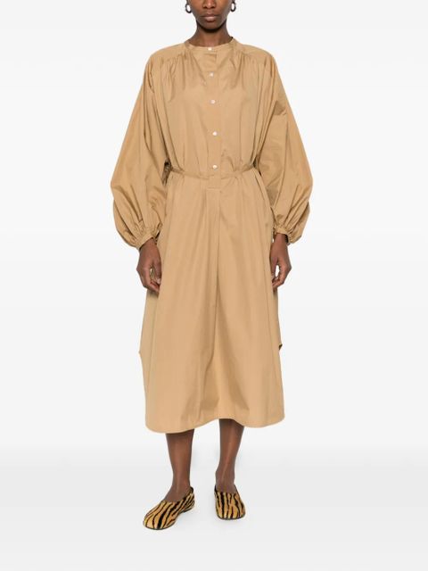 LouLou de Saison gathered sleeve dress - Neutrals