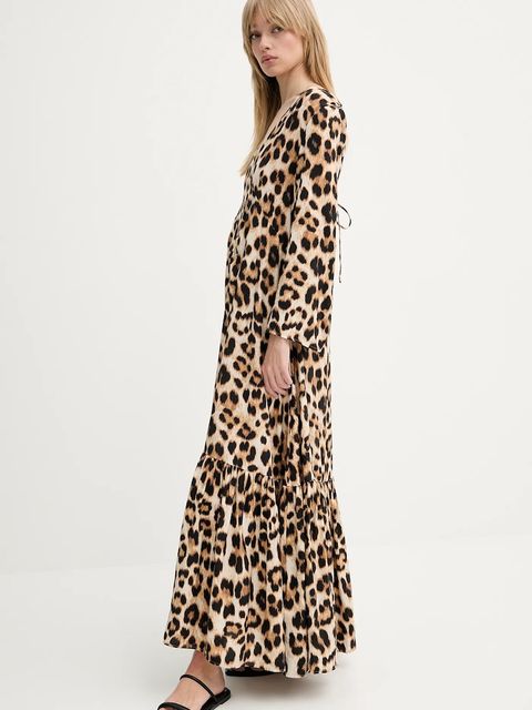 MUNTHE sukienka UBLUE kolor brązowy maxi rozkloszowana 255130625519 - zdjęcie produktu nr 2