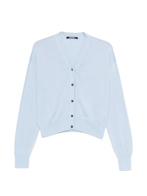 Jacquemus buttoned V-neck cardigan - Blue - zdjęcie produktu nr 1