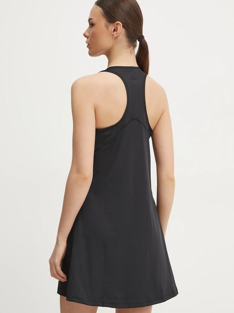 adidas Performance sukienka sportowa Club kolor czarny mini rozkloszowana JY1712