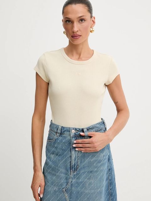 BOSS Orange t-shirt damski kolor beżowy odkryte plecy 50536871 - zdjęcie produktu nr 1