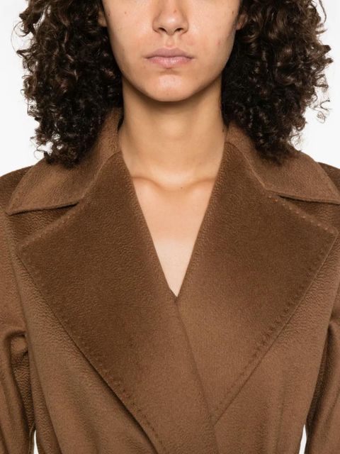 Max Mara belted wool single-breasted coat - Brown