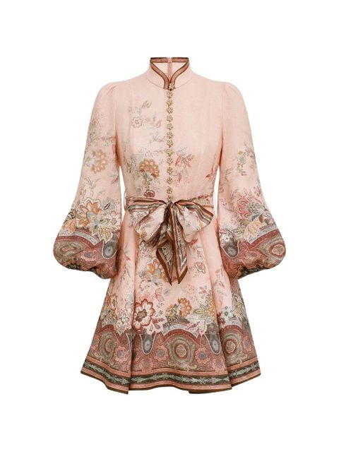 ZIMMERMANN floral-print puff-sleeve dress - Pink - zdjęcie produktu nr 1