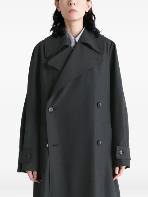 LEMAIRE double-breasted belted trench coat - Black