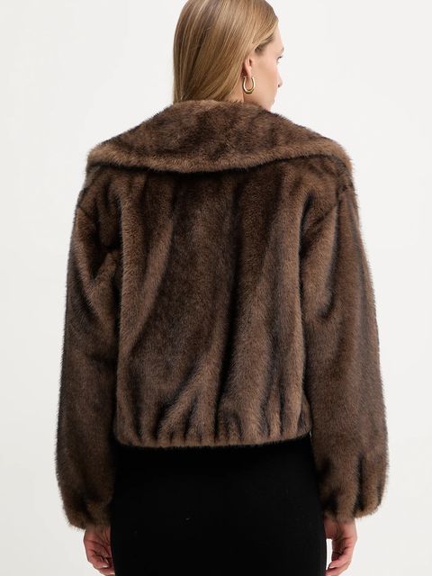 Twinset kurtka kolor brązowy przejściowa 252AT2191