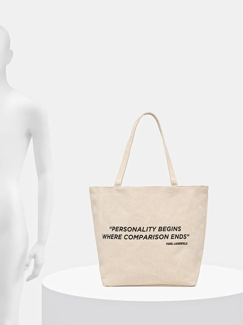 Karl Lagerfeld torebka dwustronna kolor beżowy A1W50072