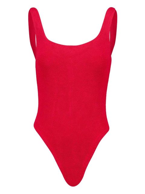 Hunza G square-neck ribbed swimsuit - Red - zdjęcie produktu nr 1
