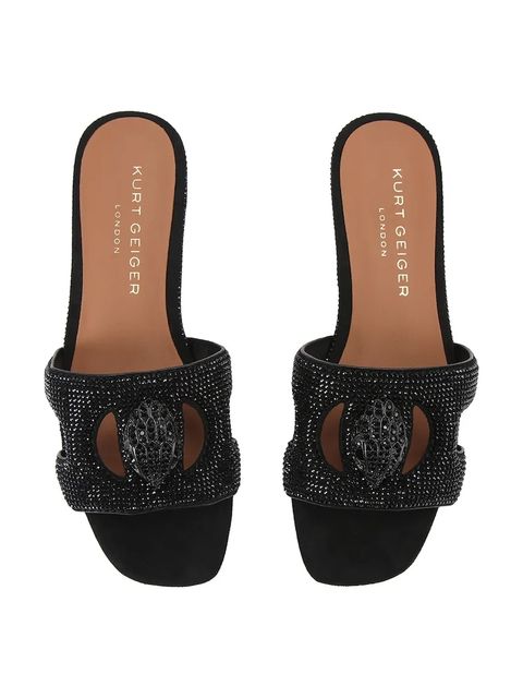 Kurt Geiger London klapki na płaskim obcasie damskie Eagle Cut Out Flat Sdl - zdjęcie produktu nr 1