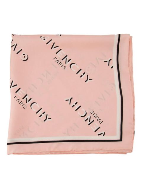 Givenchy logo-print silk scarf - Pink - zdjęcie produktu nr 2