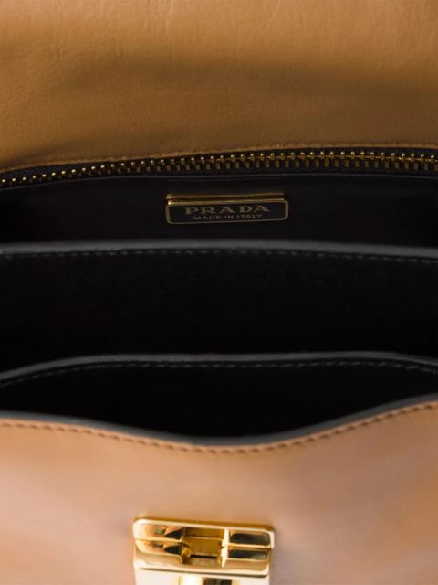 Prada small Soft Sound leather shoulder bag - Brown