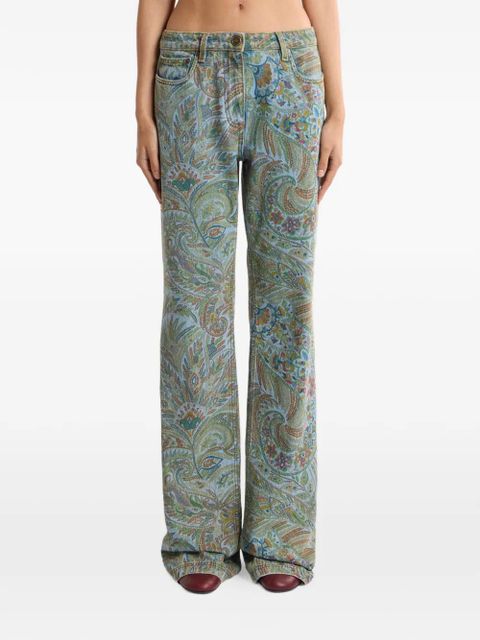 ETRO paisley-motif jeans - Blue