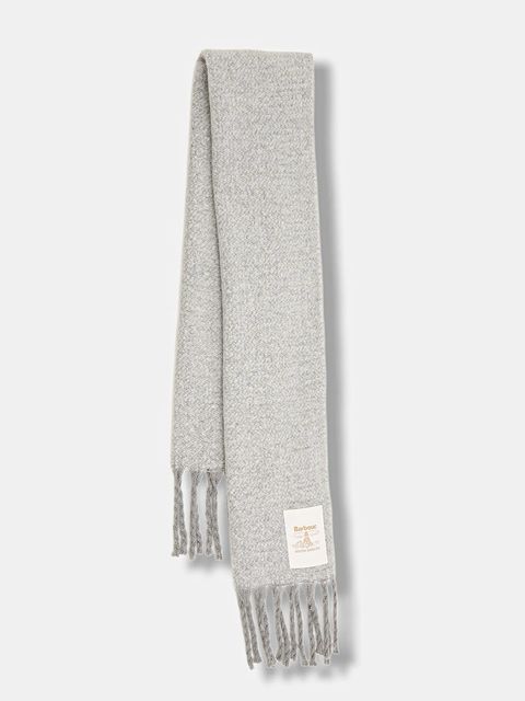 Barbour szalik damski kolor szary gładki LSC0458 - zdjęcie produktu nr 1