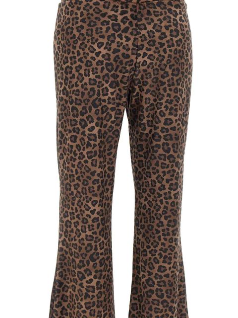 MC2 Saint Barth animal-print flared trousers - Brown