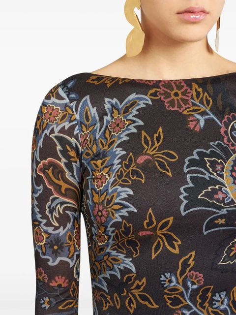 ETRO paisley print maxi-dress - Black