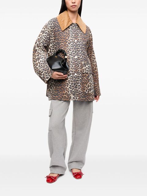 GANNI leopard-print bomber jacket - Brown - zdjęcie produktu nr 2