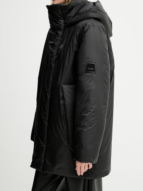 Rains kurtka 17240 Torna Insulated Long Jacket kolor czarny zimowa 17240 - zdjęcie produktu nr 2