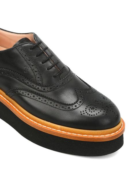 Tod's platform brogue derby shoes - Black