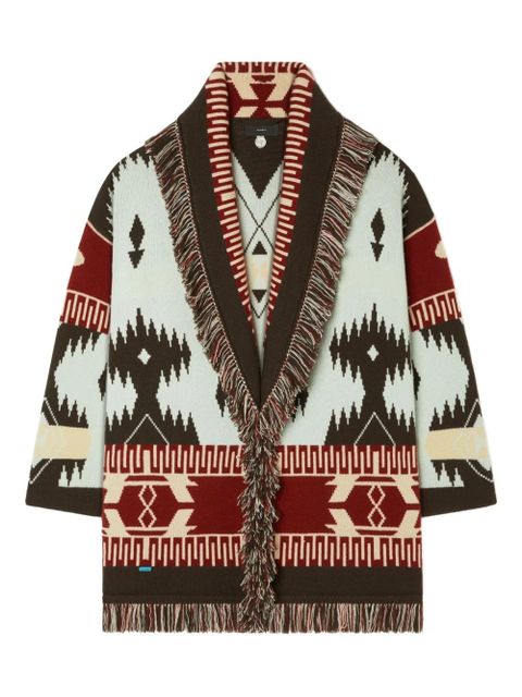 Alanui Icon jacquard fringed cardigan - Blue - zdjęcie produktu nr 1