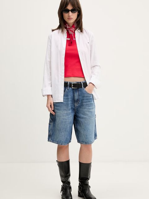 Tommy Jeans top damski bawełniany z elastanem - zdjęcie produktu nr 1