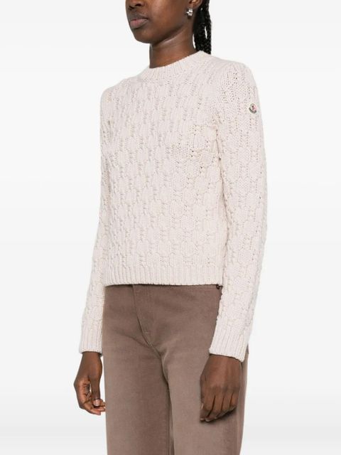 Moncler textured wool sweater - Neutrals