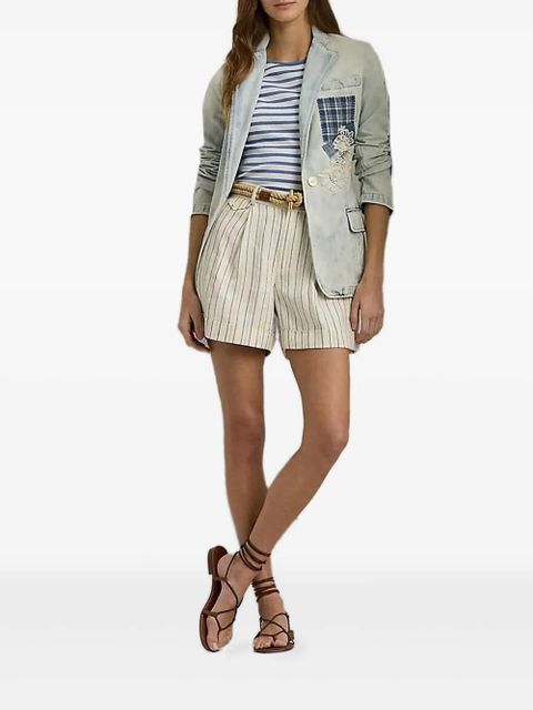 Lauren Ralph Lauren pleated striped shorts - Neutrals - zdjęcie produktu nr 2