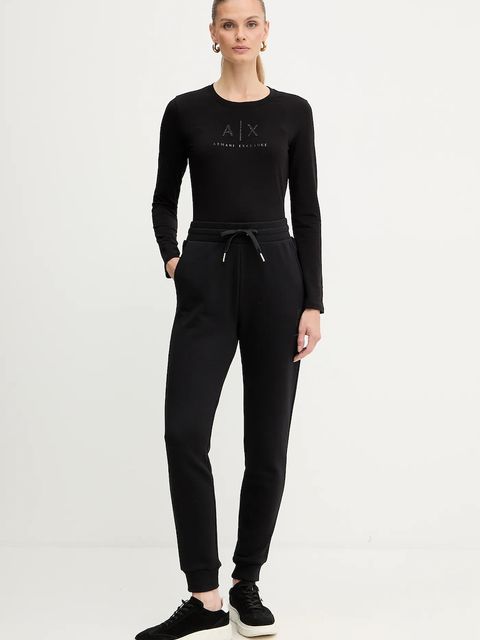 Armani Exchange longsleeve kolor czarny XW001365 AF16294