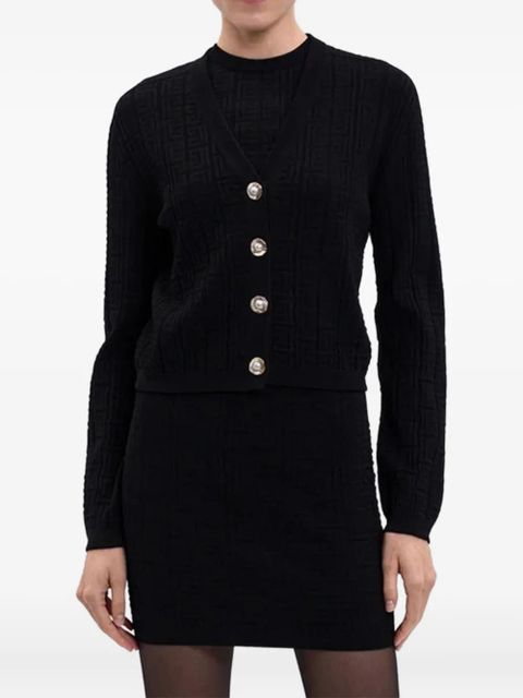 Balmain V-neck buttoned cardigan - Black - zdjęcie produktu nr 2