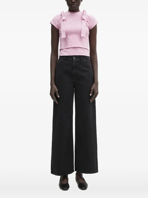 AMBUSH bow-detail short-sleeve top - Pink - zdjęcie produktu nr 2