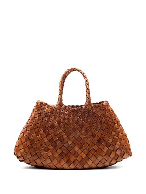 DRAGON DIFFUSION small Santa Croce woven tote bag - Brown - zdjęcie produktu nr 1