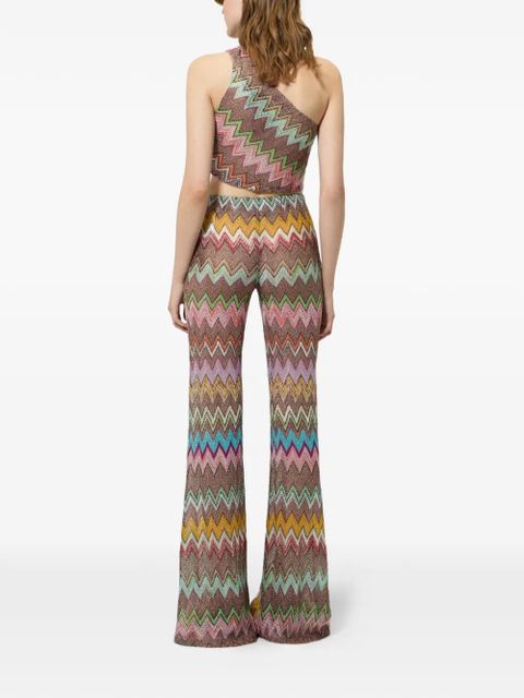 Missoni zigzag one-shoulder top - Neutrals