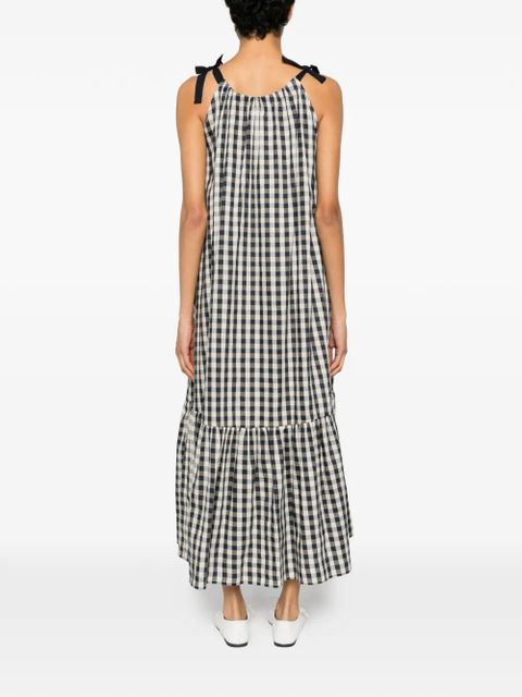 Weekend Max Mara gingham-check tiered dress - Black