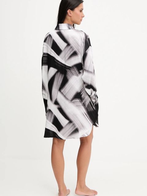 Dkny koszula nocna damska kolor czarny YI30070