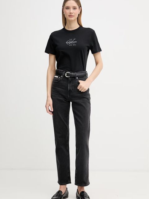 Calvin Klein Jeans jeansy straight damskie - zdjęcie produktu nr 1