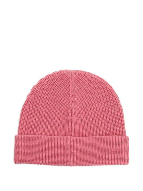 ISABEL MARANT ribbed-knit logo beanie - Pink