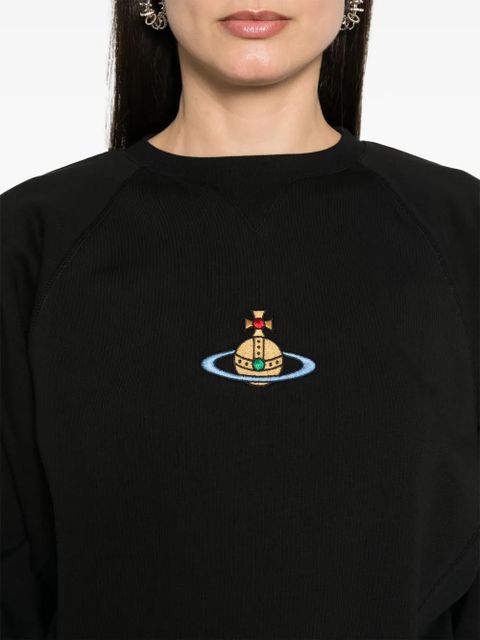 Vivienne Westwood Orb-logo-embroidery cotton sweatshirt - Black - zdjęcie produktu nr 2