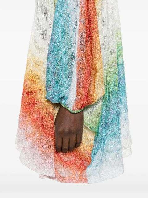 Missoni V-neck patterned beach cover-up - Orange