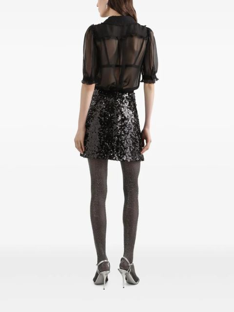 Dolce & Gabbana sequined mini skirt - Black