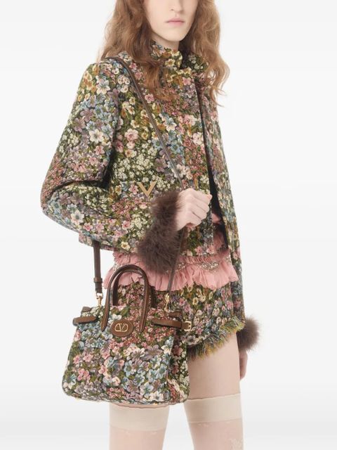 Valentino Garavani small Antives jacquard tote bag - Brown - zdjęcie produktu nr 2