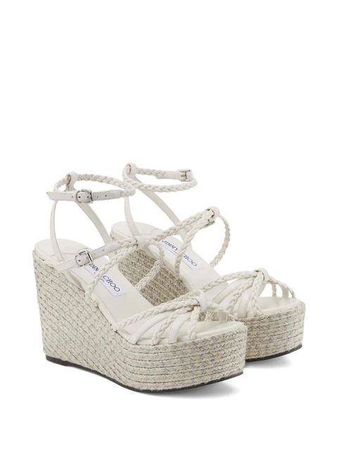Jimmy Choo Nyra braided-strap sandals - White - zdjęcie produktu nr 2
