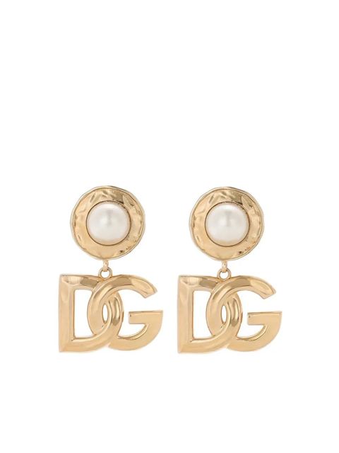 Dolce & Gabbana logo-pendant earrings - Gold - zdjęcie produktu nr 1