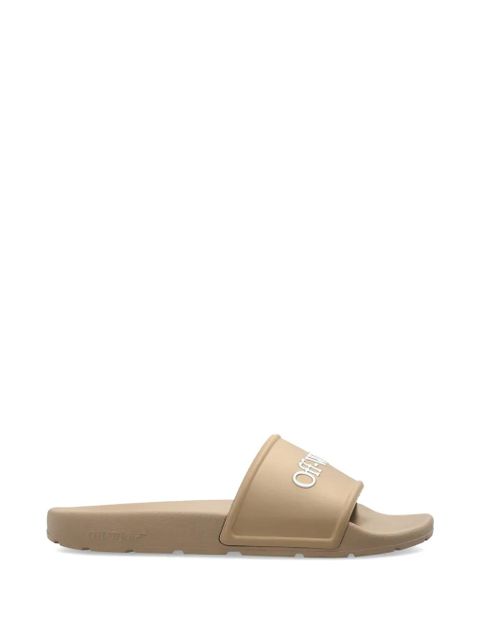 Off-White embossed-logo slides - Neutrals - zdjęcie produktu nr 1