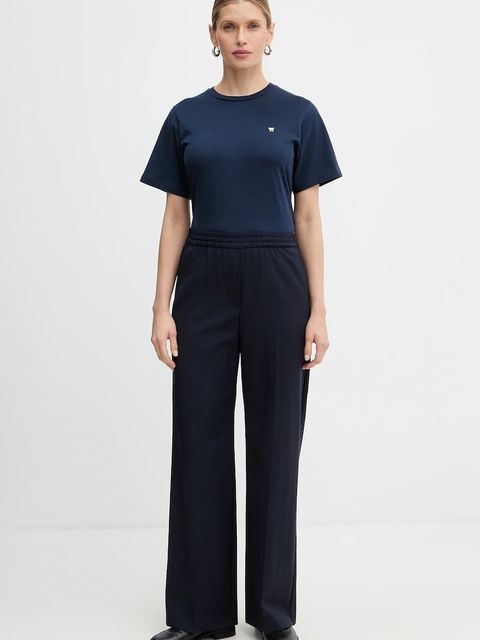 Weekend Max Mara t-shirt bawełniany VENACO damski kolor granatowy 2615971031600 - zdjęcie produktu nr 2