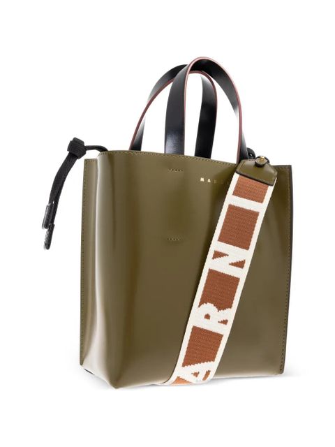 Marni mini Museo colourblock tote bag - Green
